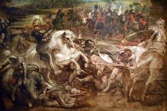 Peter Paul Rubens 1628-30 Henry IV at the Battle of Ivry From Rubenshuis Antwerp At New York Met Breuer Unfinished.jpg